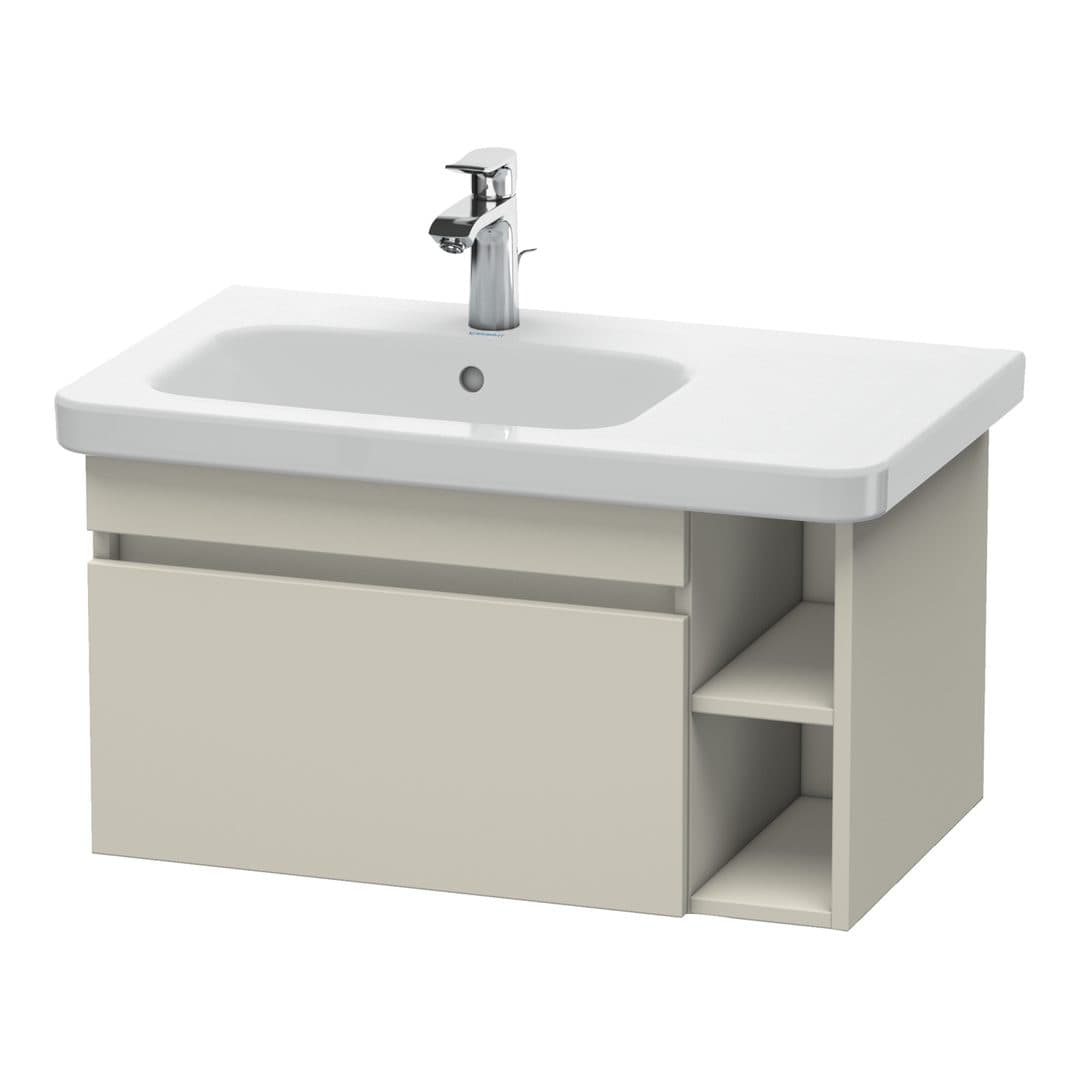 Duravit DuraStyle – Έπιπλο Νιπτήρα – 730 mm, 1 συρτάρι, νιπτήρας αριστερά – Taupe Matt, Decor (DS639409191)