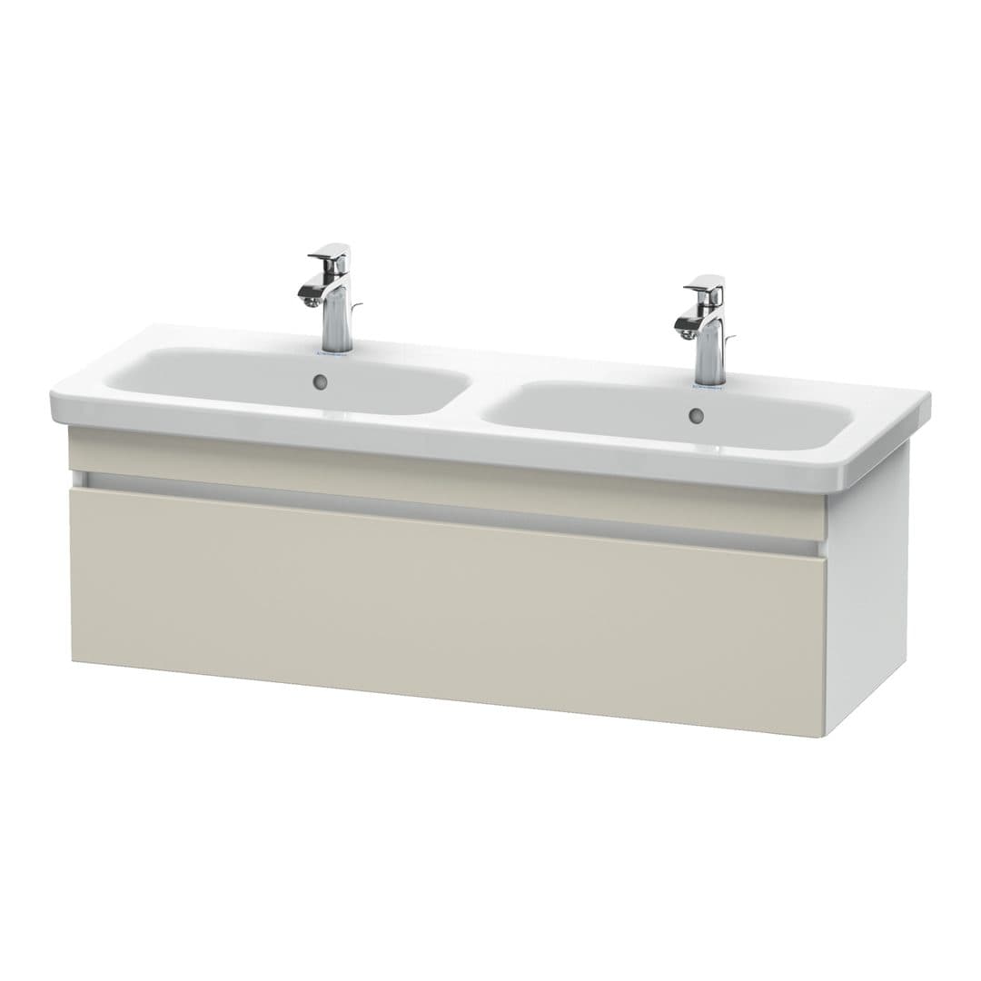 Duravit DuraStyle – Έπιπλο Νιπτήρα – 1230 mm, 1 συρτάρι, σώμα White Matt – Taupe Matt, Decor (DS639809118)