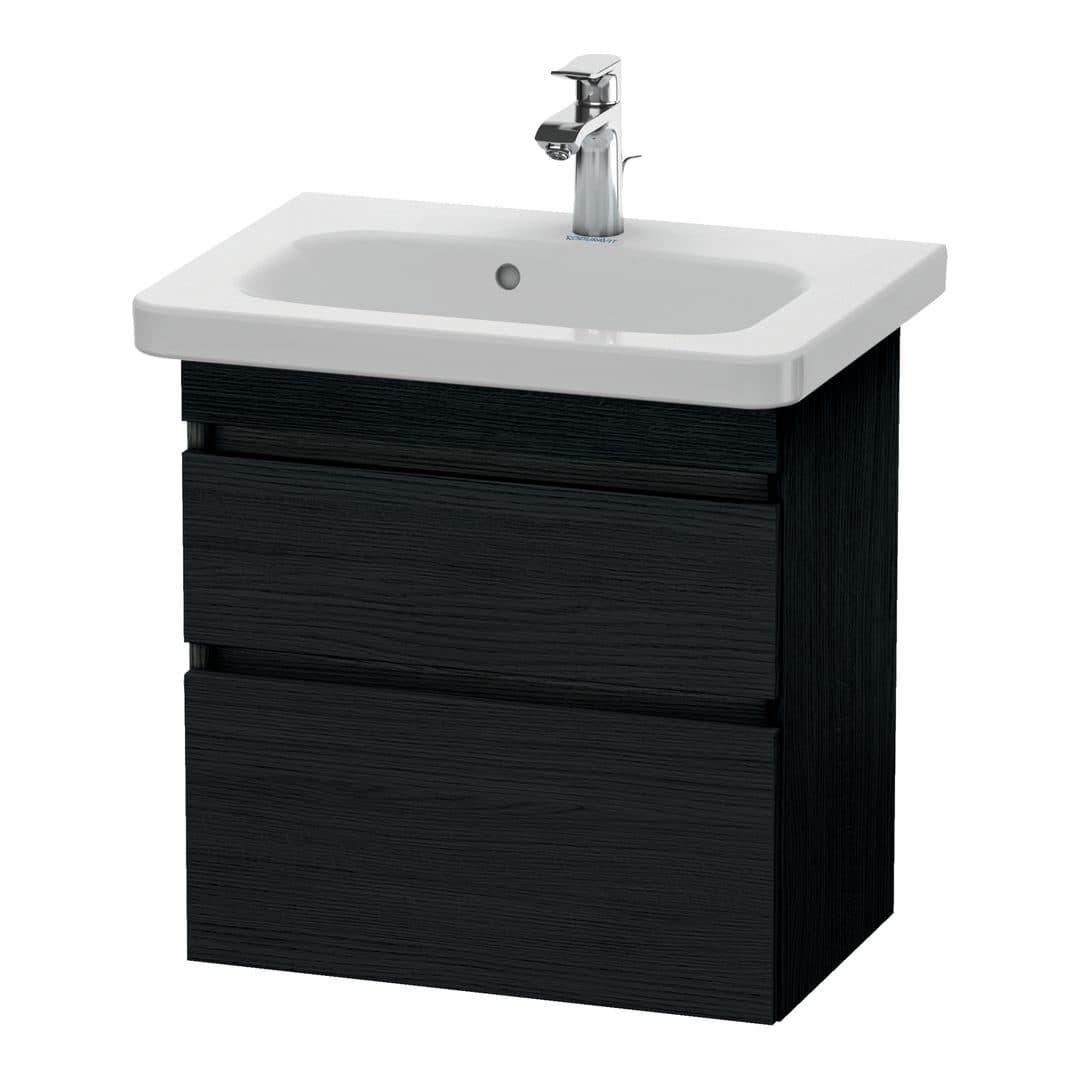 Duravit DuraStyle – Έπιπλο Νιπτήρα – 580 mm, 2 συρτάρια, νιπτήρας κέντρο, Compact – Black oak Matt, Decor (DS647901616)