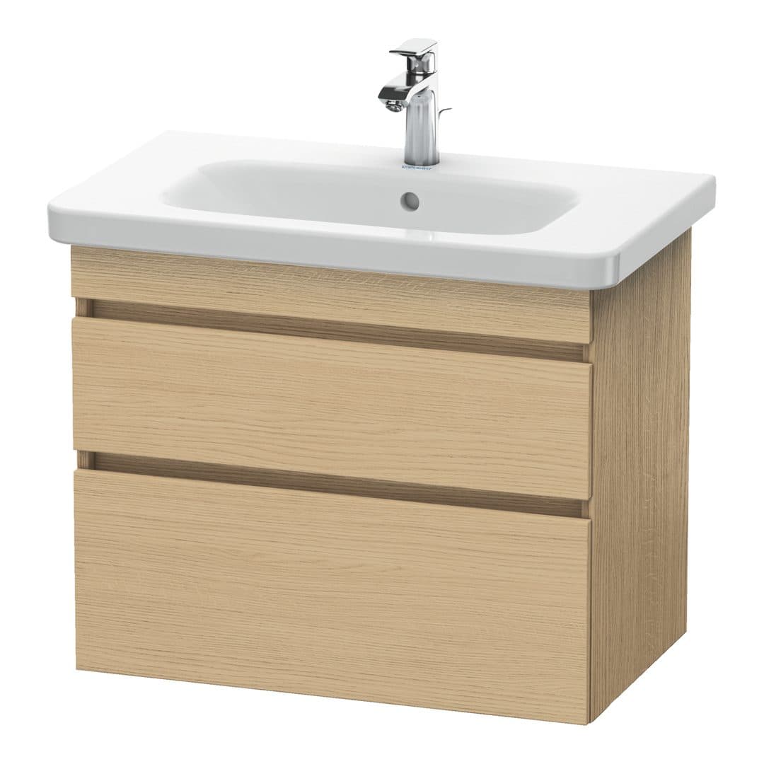 Duravit DuraStyle – Έπιπλο Νιπτήρα – 730 mm, 2 συρτάρια, νιπτήρας κέντρο – Natural oak, Decor (DS648103030)