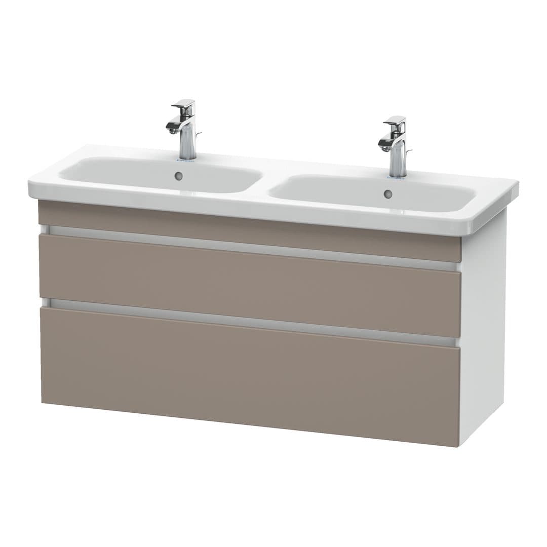 Duravit DuraStyle – Έπιπλο Νιπτήρα – 1230 mm, 2 συρτάρια, σώμα White Matt – Basalte Matt, Decor (DS649804318)