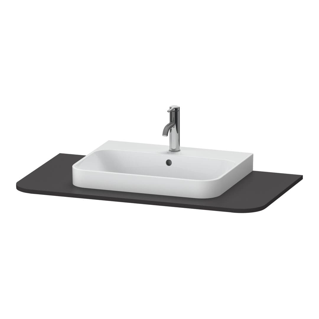 Duravit Happy D.2 – Πάγκος Νιπτήρα – 1000 mm, νιπτήρας κέντρο – Graphite Super Matt, Decor (HP031E08080)