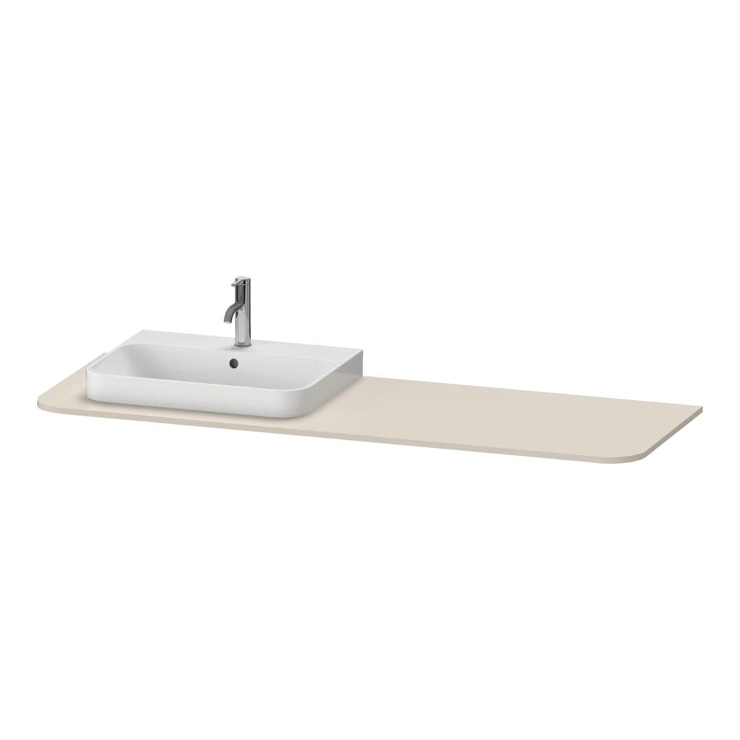 Duravit Happy D.2 – Πάγκος Νιπτήρα – 1600 mm, νιπτήρας αριστερά – Taupe Super Matt, Decor (HP031HL8383)