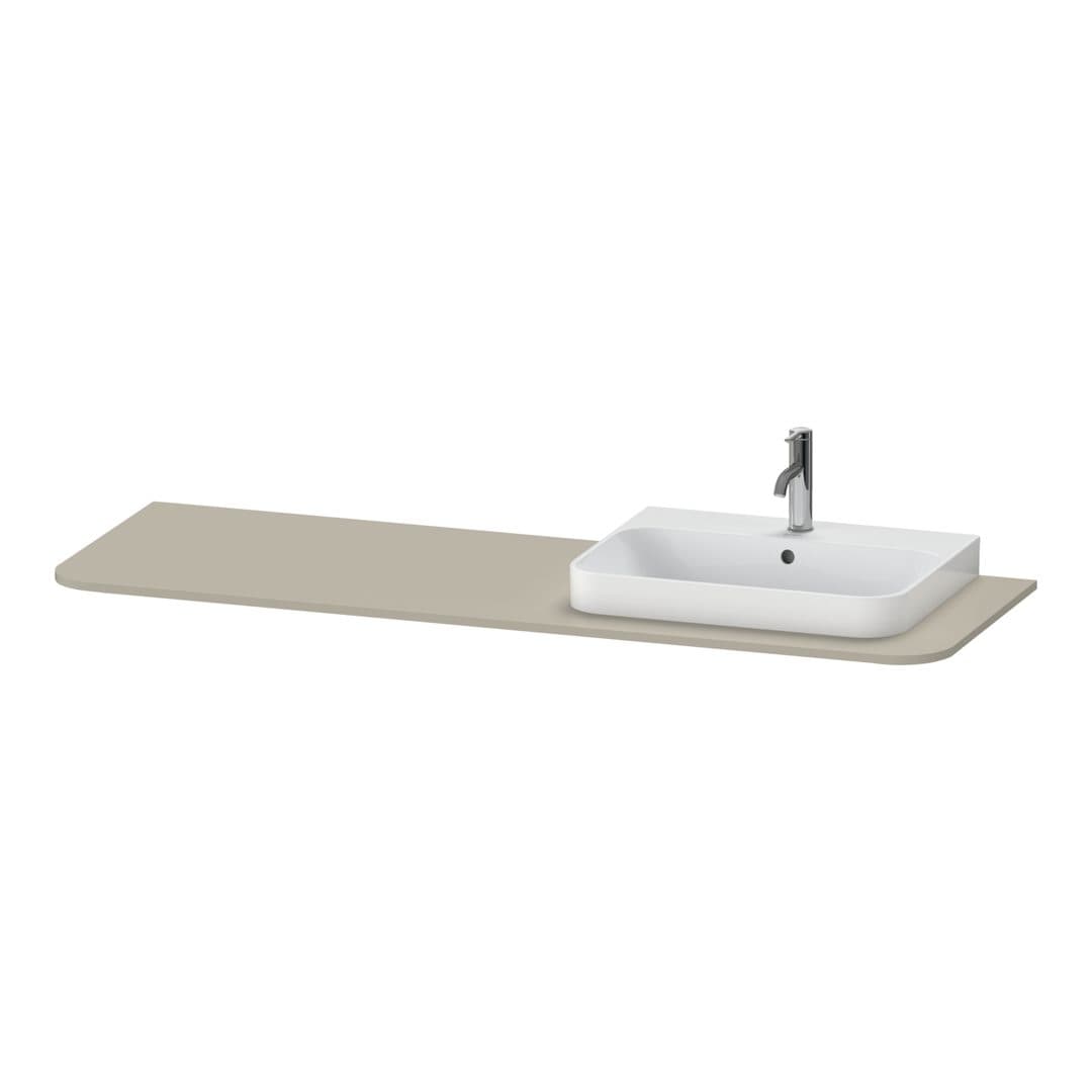 Duravit Happy D.2 – Πάγκος Νιπτήρα – 1600 mm, νιπτήρας δεξιά – Taupe Satin Matt, Lacquer (HP031HR6060)