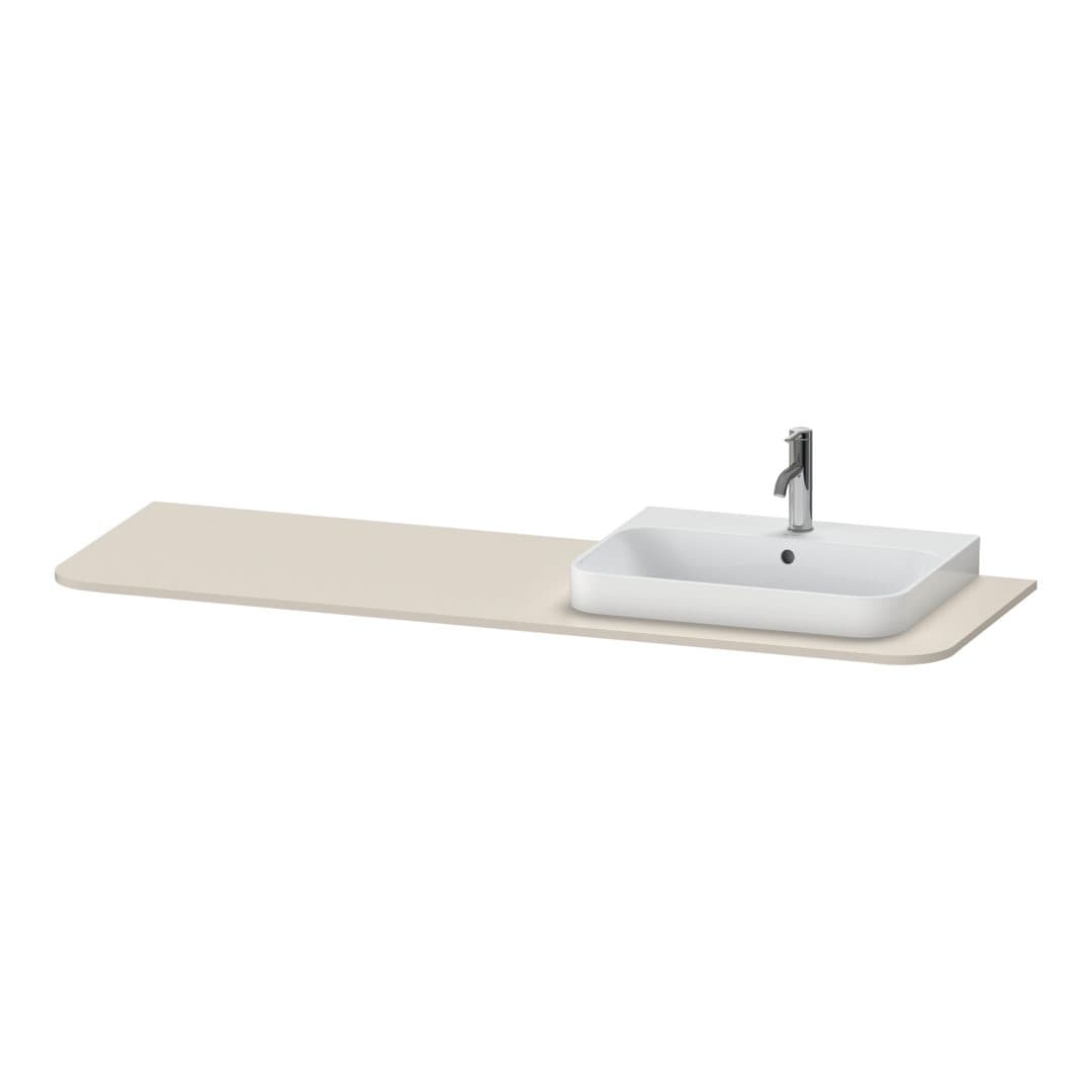 Duravit Happy D.2 – Πάγκος Νιπτήρα – 1600 mm, νιπτήρας δεξιά – Taupe Super Matt, Decor (HP031HR8383)