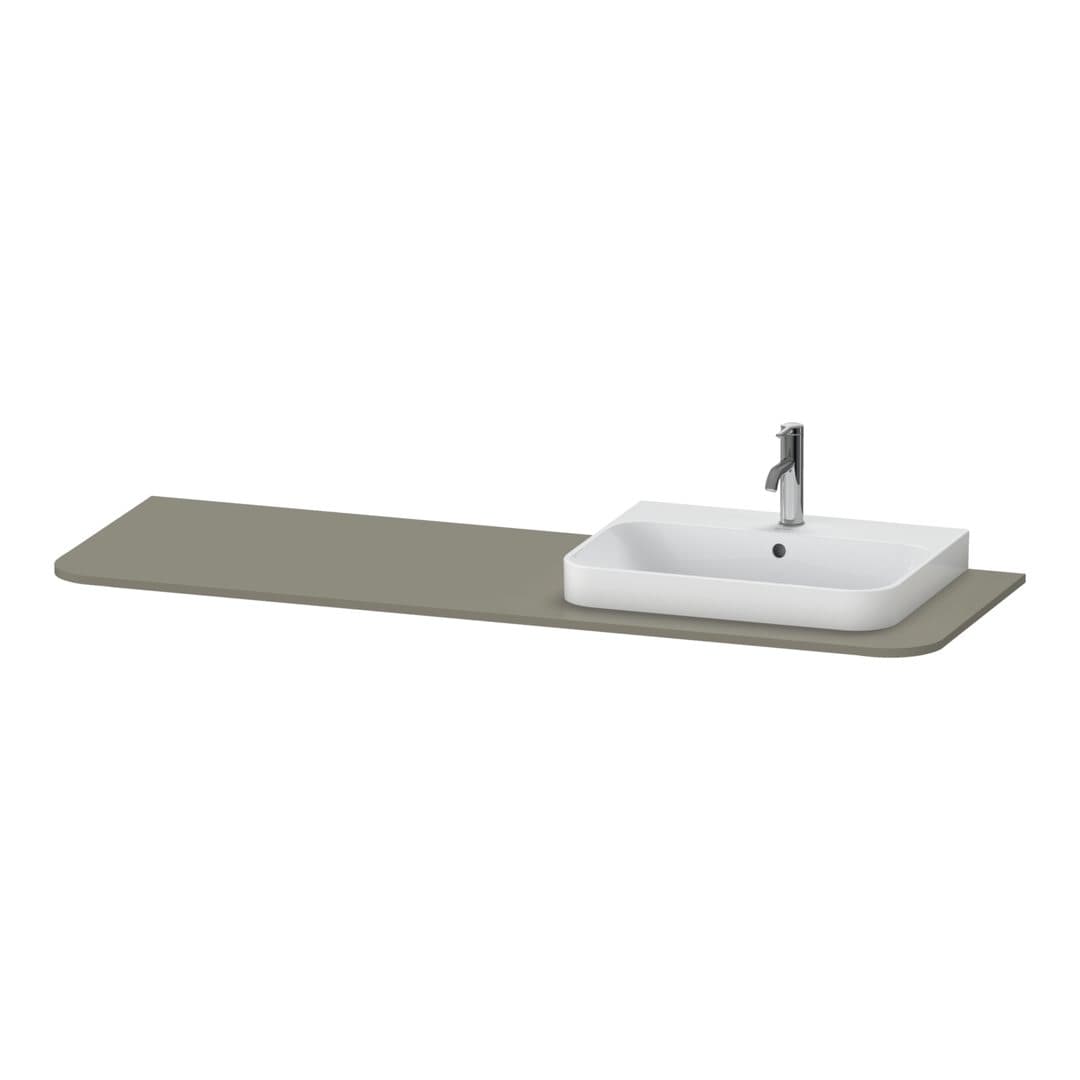Duravit Happy D.2 – Πάγκος Νιπτήρα – 1600 mm, νιπτήρας δεξιά – Stone grey Satin Matt, Lacquer (HP031HR9292)