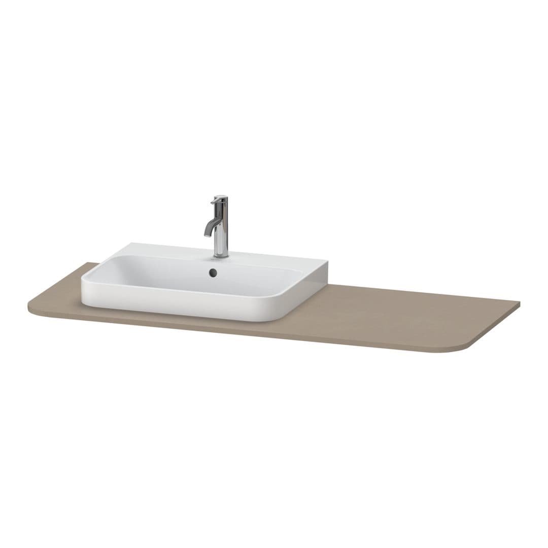 Duravit Happy D.2 – Πάγκος Νιπτήρα – 1300 mm, νιπτήρας αριστερά – Linen Matt, Decor (HP031KL7575)
