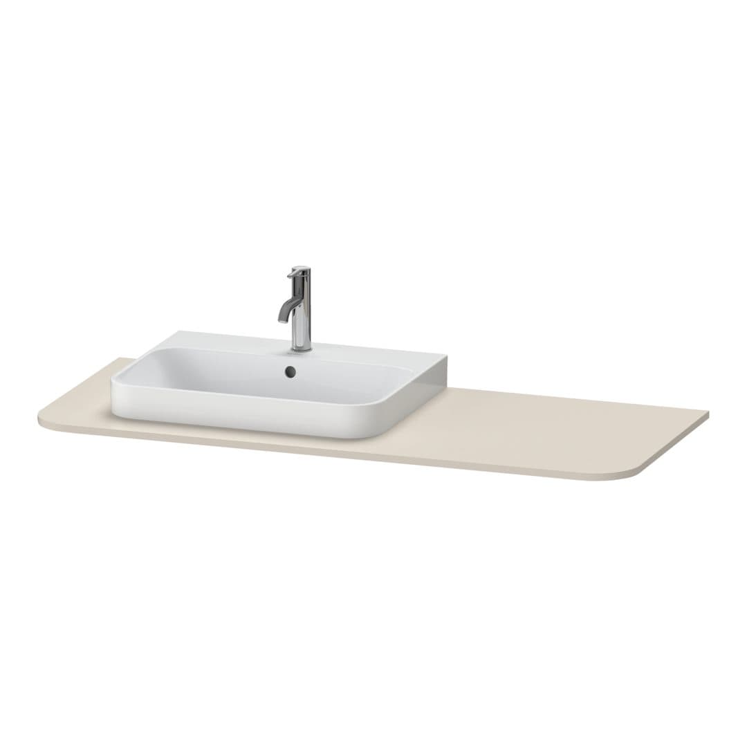 Duravit Happy D.2 – Πάγκος Νιπτήρα – 1300 mm, νιπτήρας αριστερά – Taupe Super Matt, Decor (HP031KL8383)