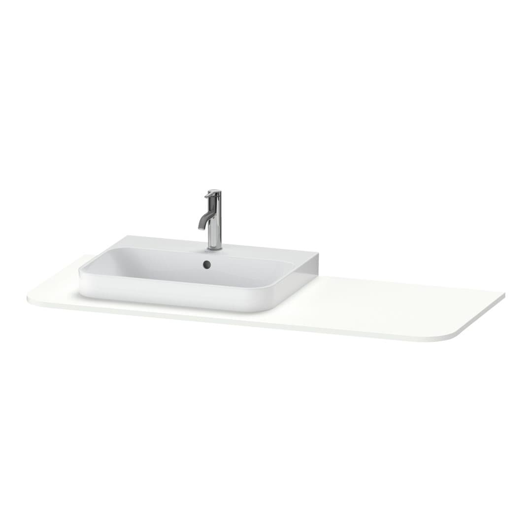 Duravit Happy D.2 – Πάγκος Νιπτήρα – 1300 mm, νιπτήρας αριστερά – White Super Matt, Decor (HP031KL8484)