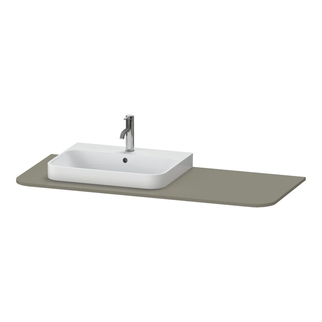 Duravit Happy D.2 – Πάγκος Νιπτήρα – 1300 mm, νιπτήρας αριστερά – Stone grey Satin Matt, Lacquer (HP031KL9292)