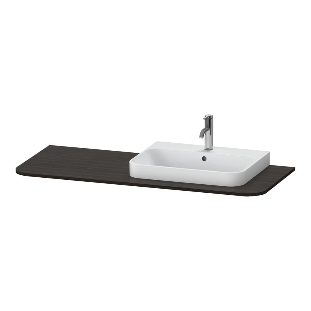 Duravit Happy D.2 – Πάγκος Νιπτήρα – 1300 mm, νιπτήρας δεξιά – Brushed walnut Matt, Real wood veneer (HP031KR6969)