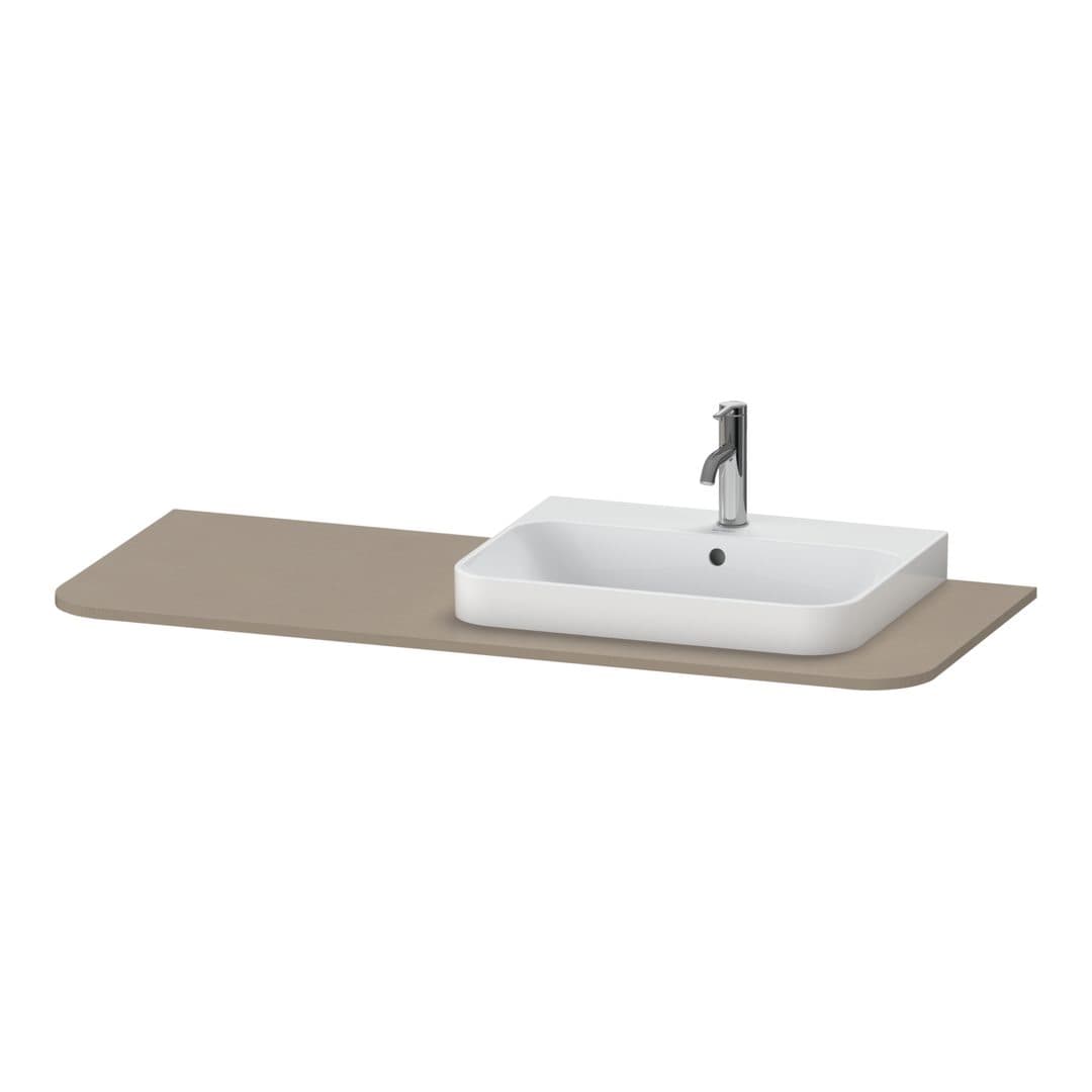 Duravit Happy D.2 – Πάγκος Νιπτήρα – 1300 mm, νιπτήρας δεξιά – Linen Matt, Decor (HP031KR7575)