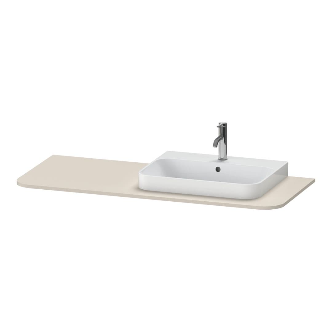 Duravit Happy D.2 – Πάγκος Νιπτήρα – 1300 mm, νιπτήρας δεξιά – Taupe Super Matt, Decor (HP031KR8383)