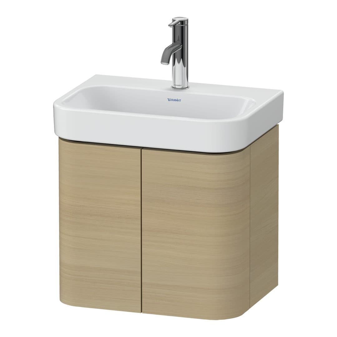 Duravit Happy D.2 – Έπιπλο Νιπτήρα – 475 mm, 2 πόρτες, νιπτήρας κέντρο – Mediterranean oak Matt, Real wood veneer (HP4384071710000)