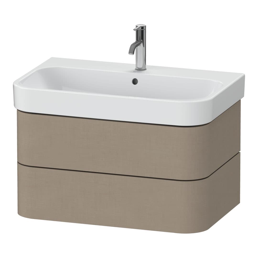 Duravit Happy D.2 – Έπιπλο Νιπτήρα – 775 mm, 2 συρτάρια, νιπτήρας κέντρο – Linen Matt, Decor (HP4387075750000)