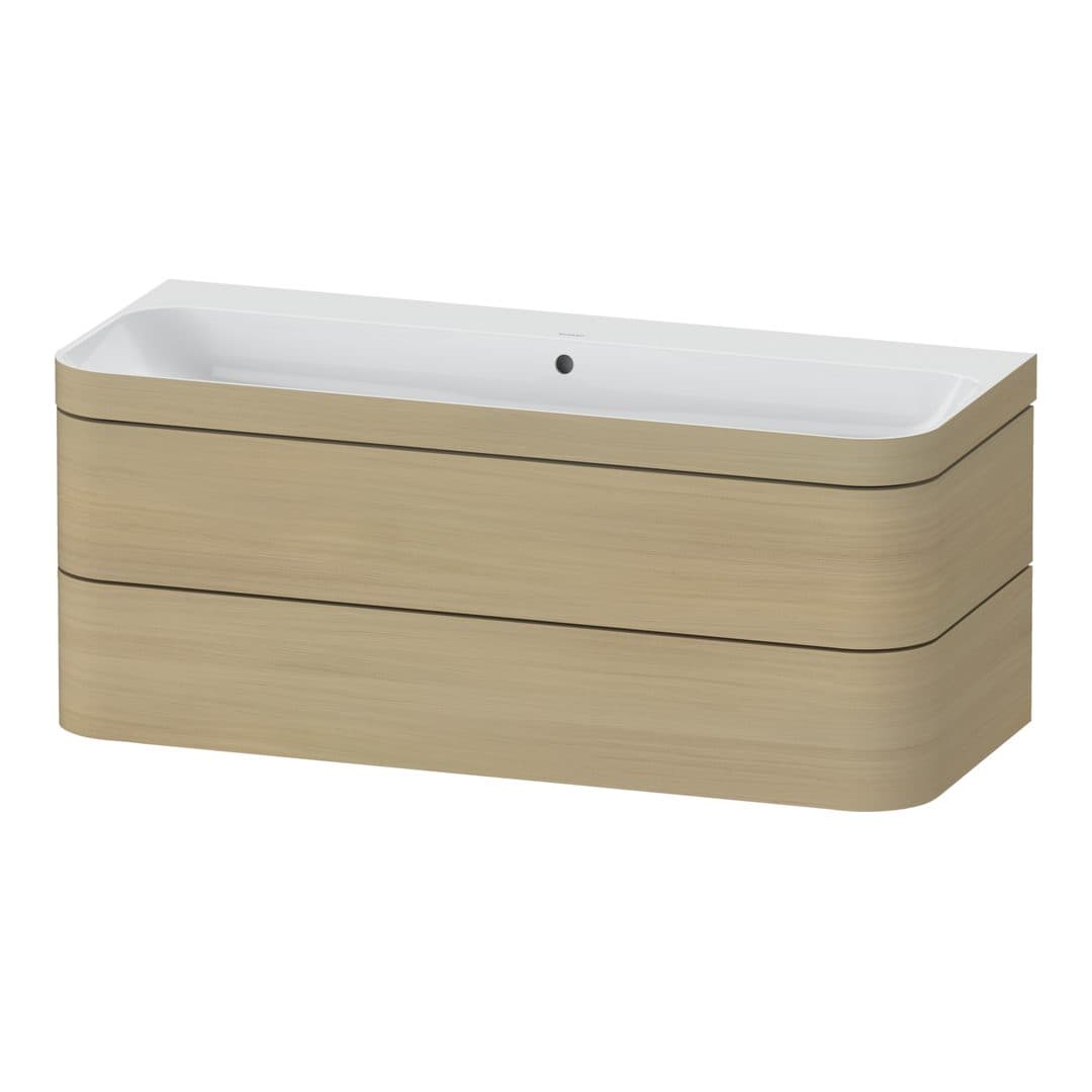 Duravit Happy D.2 – Έπιπλο Νιπτήρα – 1175 mm, με νιπτήρα, 2 συρτάρια, νιπτήρας κέντρο, έκδοση N, μοντέλο HP4639 – Mediterranean oak Matt, Real wood veneer (HP4639N71710000)