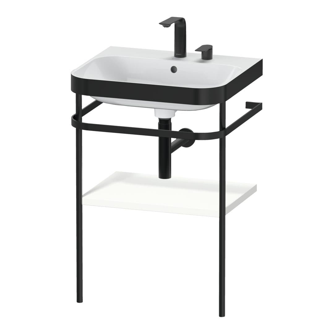 Duravit Happy D.2 – Βάση Νιπτήρα – 575 mm, με νιπτήρα, νιπτήρας κέντρο, σώμα White Satin Matt, έκδοση E – White Satin Matt, Lacquer (HP4735E3636)