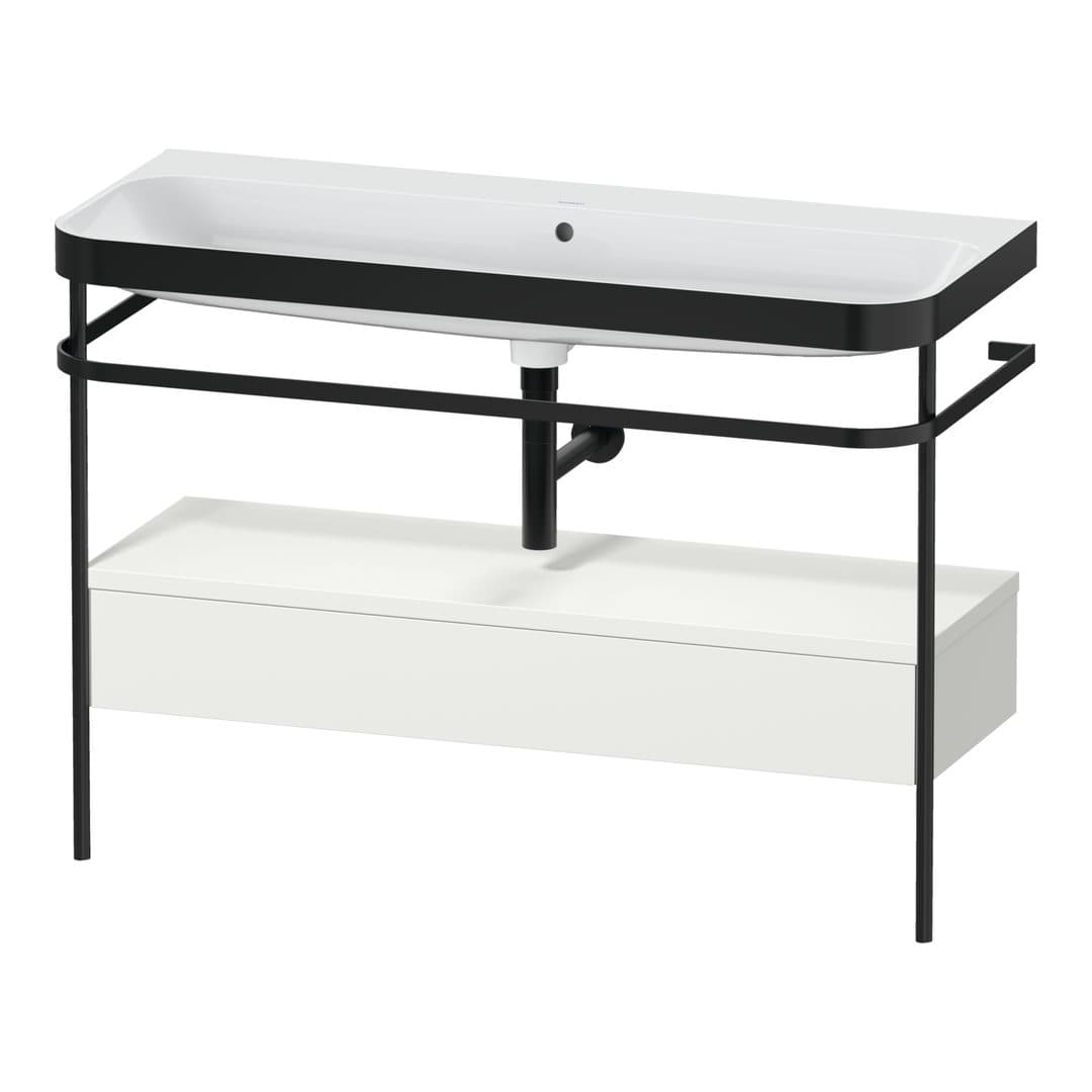 Duravit Happy D.2 – Βάση Νιπτήρα – 1175 mm, με νιπτήρα, με συρτάρι, 1 συρτάρι, νιπτήρας κέντρο, έκδοση N, μοντέλο HP4744 – Nordic white Satin Matt, Lacquer (HP4744N39390000)