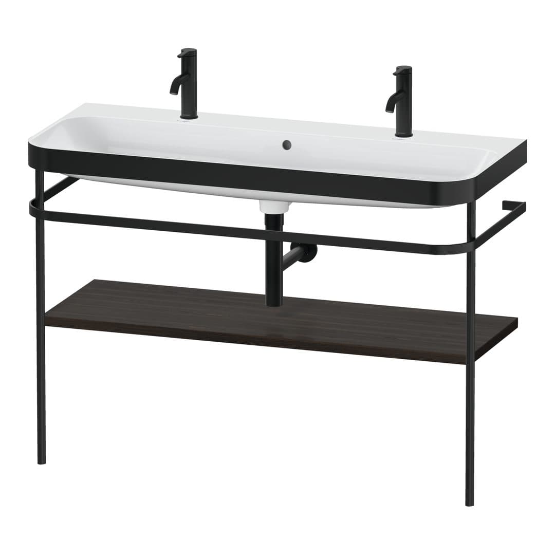 Duravit Happy D.2 – Βάση Νιπτήρα – 1175 mm, με νιπτήρα, νιπτήρας κέντρο, σώμα Brushed walnut Matt, έκδοση O, μοντέλο HP4759 – Brushed walnut Matt, Real wood veneer (HP4759O69690000)