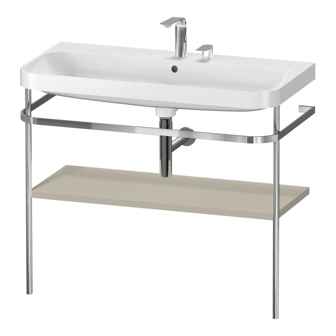 Duravit Happy D.2 – Βάση Νιπτήρα – 975 mm, με νιπτήρα, νιπτήρας κέντρο, έκδοση E – Taupe Satin Matt, Lacquer (HP4838E6060)