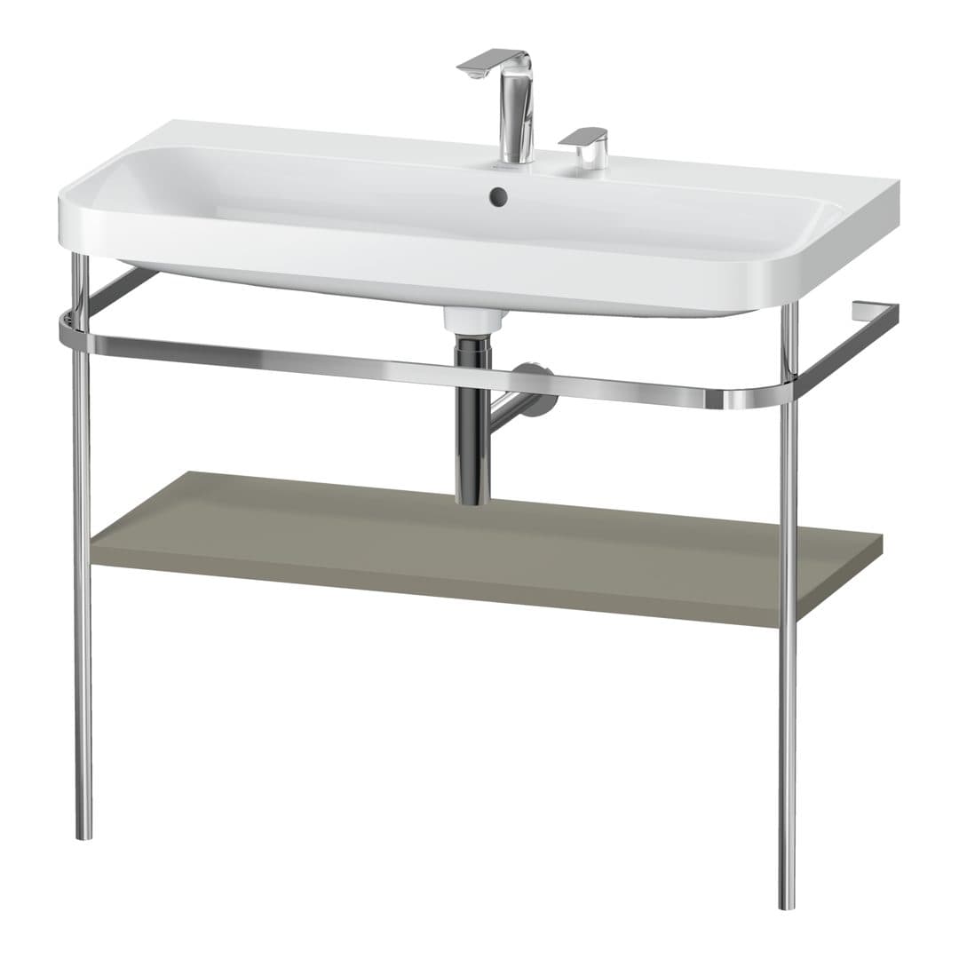 Duravit Happy D.2 – Βάση Νιπτήρα – 975 mm, με νιπτήρα, νιπτήρας κέντρο, έκδοση E – Stone grey Satin Matt, Lacquer (HP4838E9292)