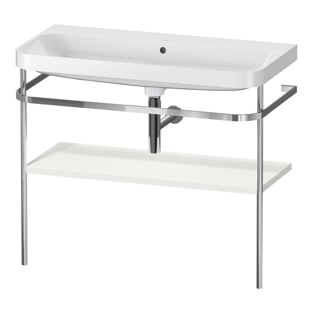 Duravit Happy D.2 – Βάση Νιπτήρα – 975 mm, με νιπτήρα, νιπτήρας κέντρο, έκδοση N – Nordic white Satin Matt, Lacquer (HP4838N3939)