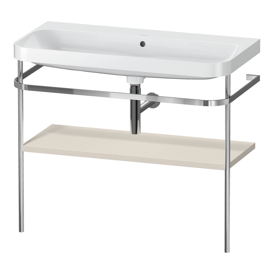 Duravit Happy D.2 – Βάση Νιπτήρα – 975 mm, με νιπτήρα, νιπτήρας κέντρο, έκδοση N – Taupe Super Matt, Decor (HP4838N8383)