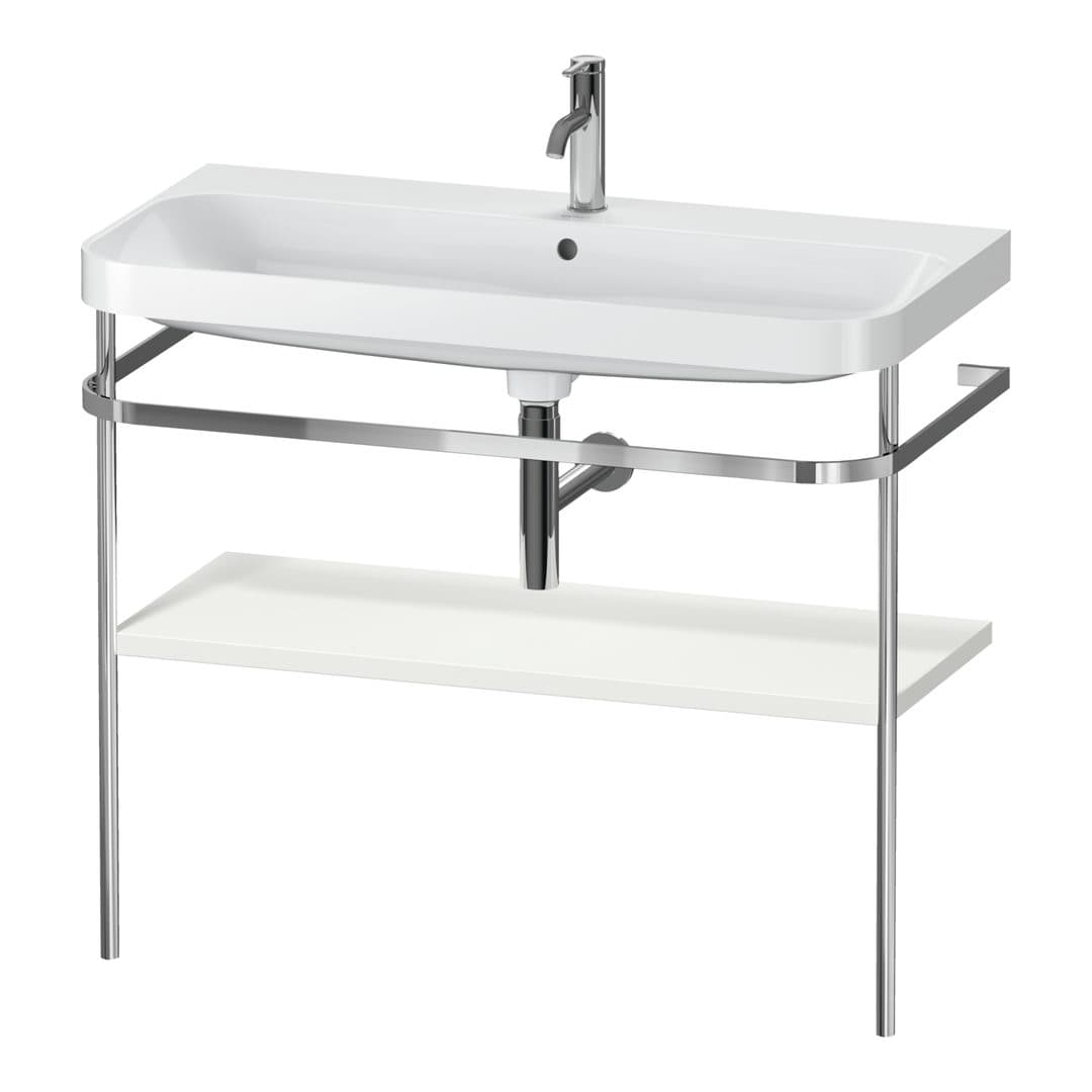 Duravit Happy D.2 – Βάση Νιπτήρα – 975 mm, με νιπτήρα, νιπτήρας κέντρο, έκδοση O – Nordic white Satin Matt, Lacquer (HP4838O3939)
