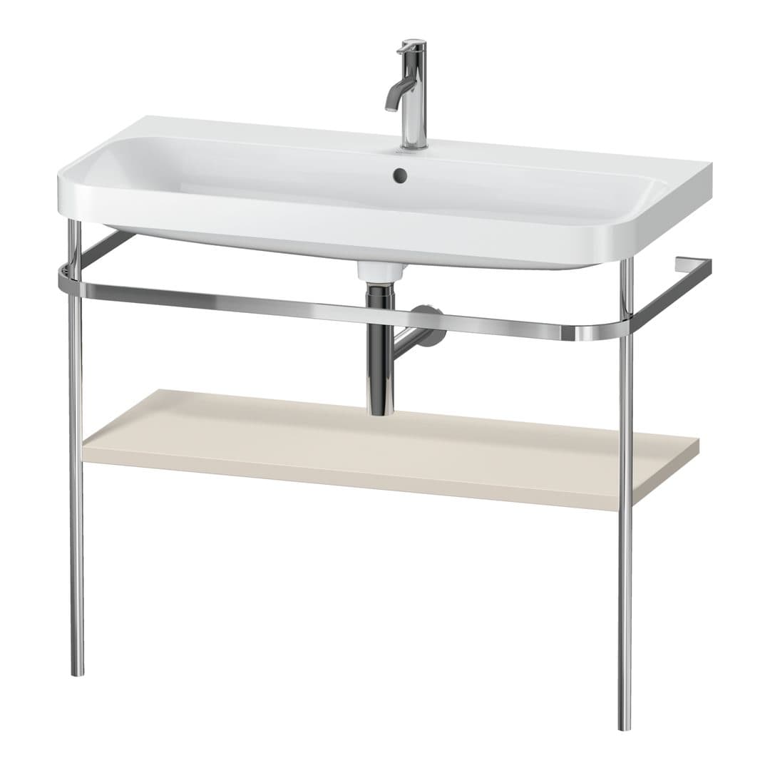 Duravit Happy D.2 – Βάση Νιπτήρα – 975 mm, με νιπτήρα, νιπτήρας κέντρο, έκδοση O – Taupe Super Matt, Decor (HP4838O8383)