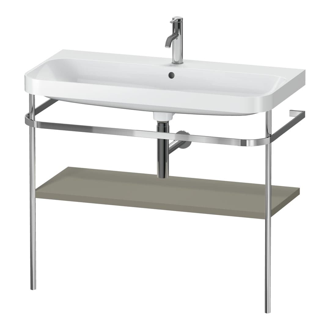 Duravit Happy D.2 – Βάση Νιπτήρα – 975 mm, με νιπτήρα, νιπτήρας κέντρο, έκδοση O – Stone grey Satin Matt, Lacquer (HP4838O9292)
