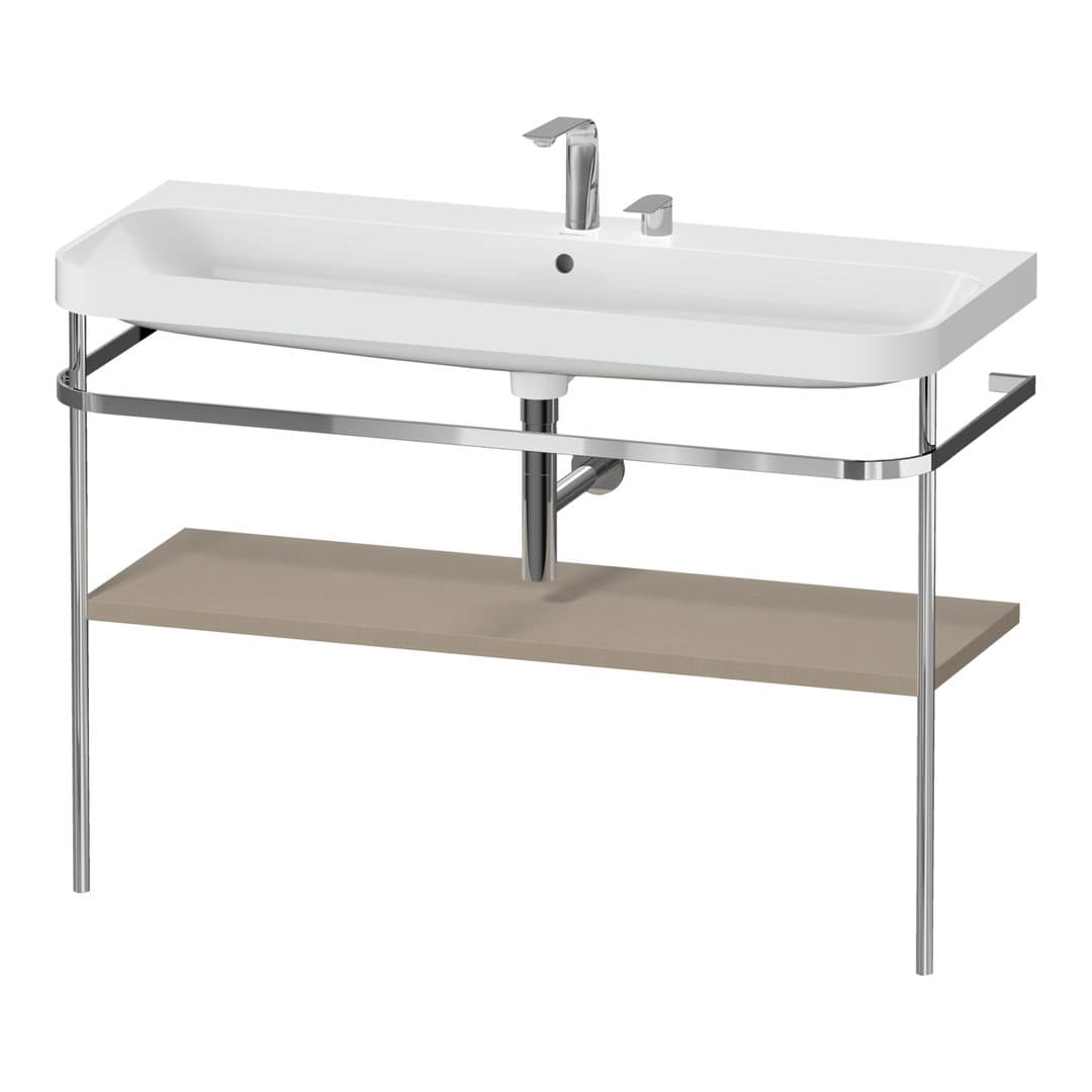 Duravit Happy D.2 – Βάση Νιπτήρα – 1175 mm, με νιπτήρα, νιπτήρας κέντρο, έκδοση E – Linen Matt, Decor (HP4839E75750000)