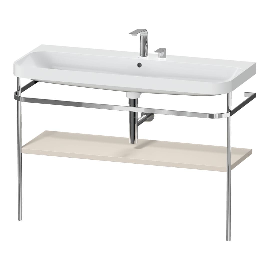 Duravit Happy D.2 – Βάση Νιπτήρα – 1175 mm, με νιπτήρα, έκδοση E – Taupe Super Matt, Decor (HP4839E83830000)