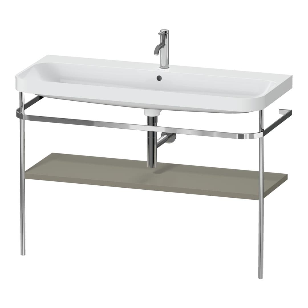 Duravit Happy D.2 – Βάση Νιπτήρα – 1175 mm, με νιπτήρα, νιπτήρας κέντρο, έκδοση O, μοντέλο HP4839 – Stone grey Satin Matt, Lacquer (HP4839O92920000)