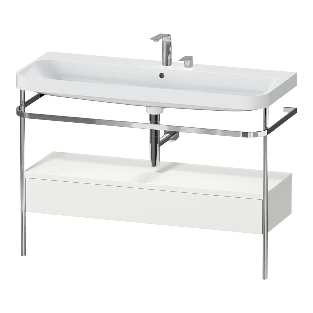 Duravit Happy D.2 – Βάση Νιπτήρα – 1175 mm, με νιπτήρα, με συρτάρι, 1 συρτάρι, νιπτήρας κέντρο, έκδοση E, μοντέλο HP4844 – Nordic white Satin Matt, Lacquer (HP4844E39390000)