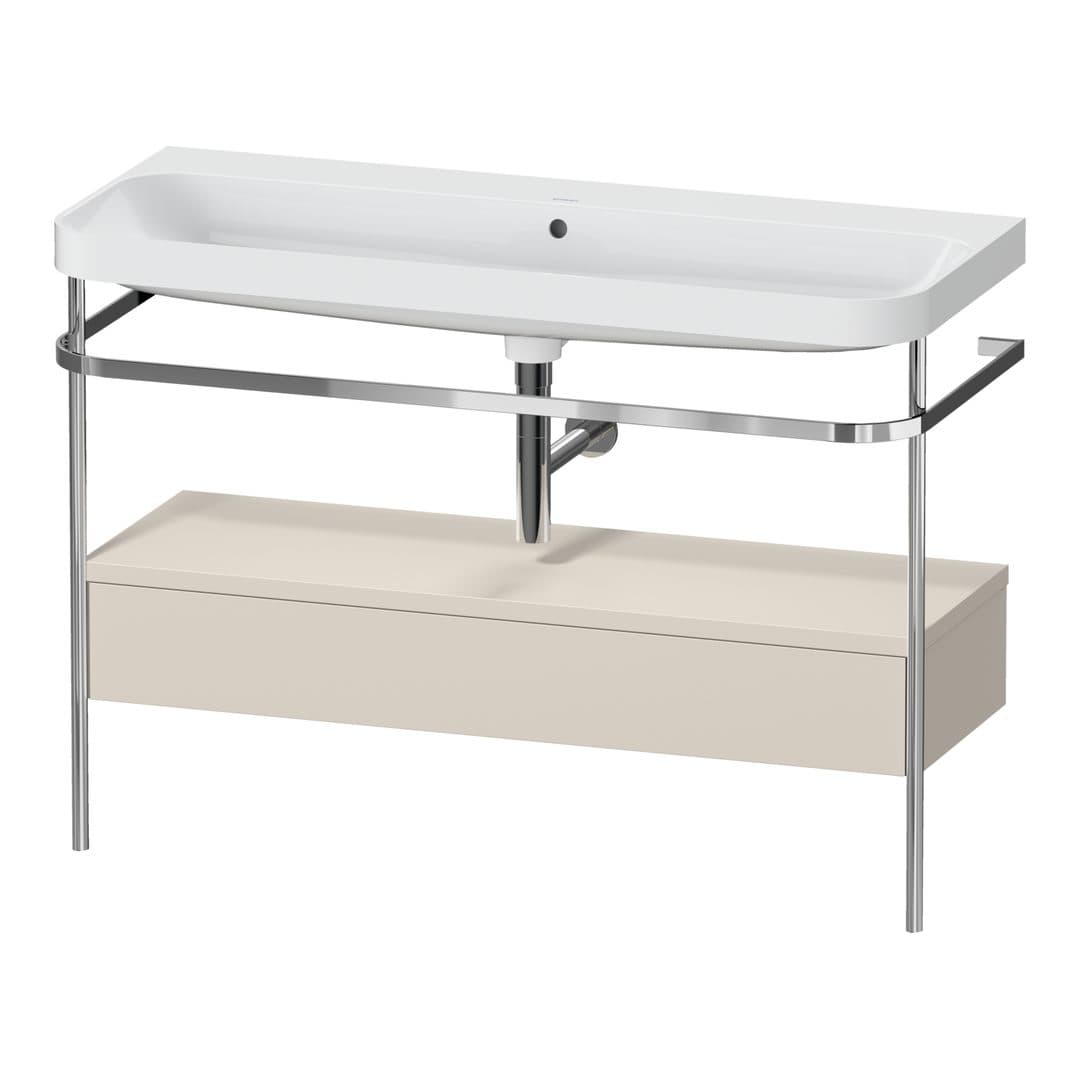Duravit Happy D.2 – Βάση Νιπτήρα – 1175 mm, με νιπτήρα, με συρτάρι, 1 συρτάρι, έκδοση N, μοντέλο HP4844 – Taupe Super Matt, Decor (HP4844N83830000)