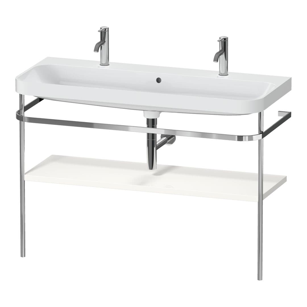 Duravit Happy D.2 – Βάση Νιπτήρα – 1175 mm, με νιπτήρα, νιπτήρας κέντρο, έκδοση O, μοντέλο HP4849 – White High Gloss, Decor (HP4849O22220000)