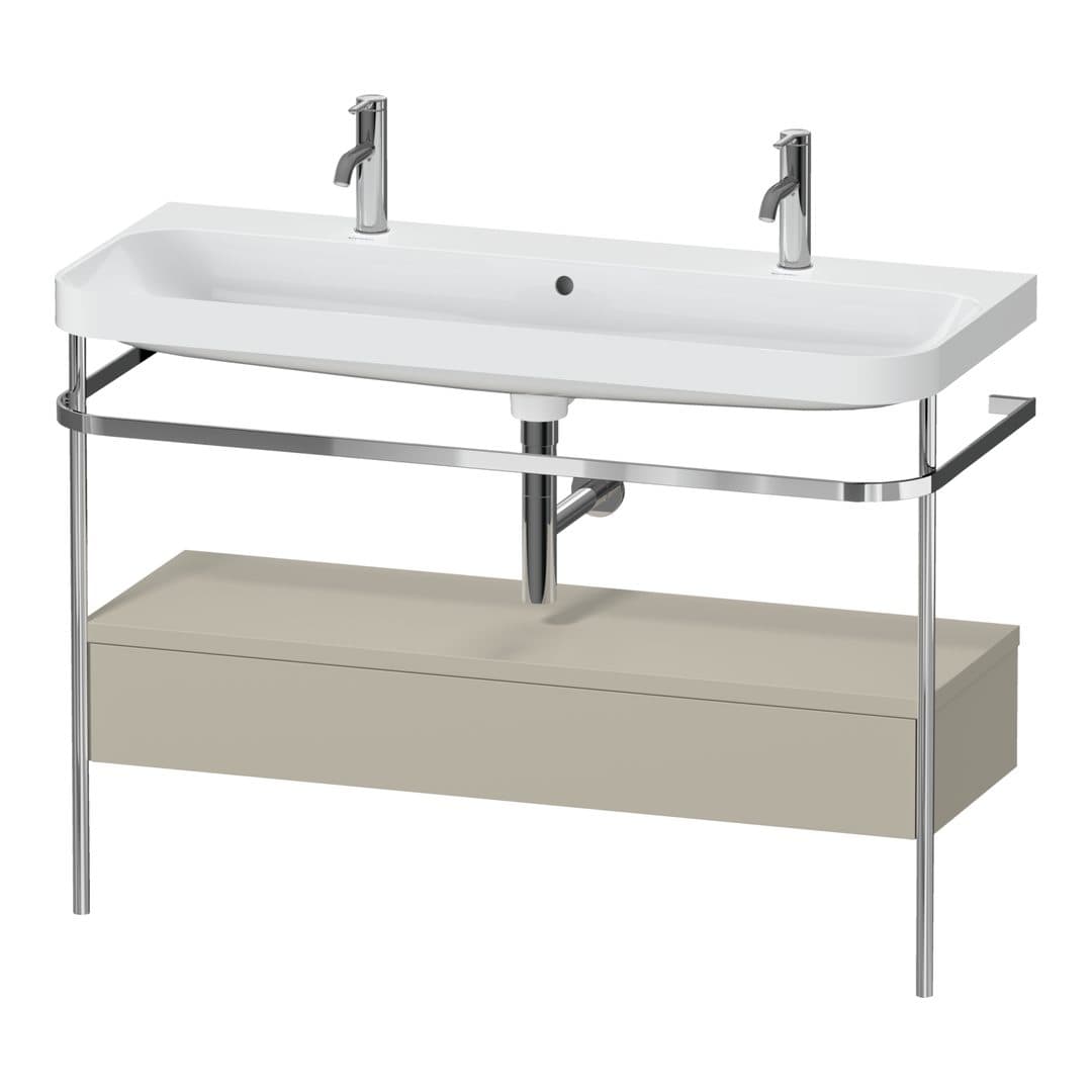 Duravit Happy D.2 – Βάση Νιπτήρα – 1175 mm, με νιπτήρα, με συρτάρι, 1 συρτάρι, νιπτήρας κέντρο, έκδοση O, μοντέλο HP4854 – Taupe Satin Matt, Lacquer (HP4854O60600000)