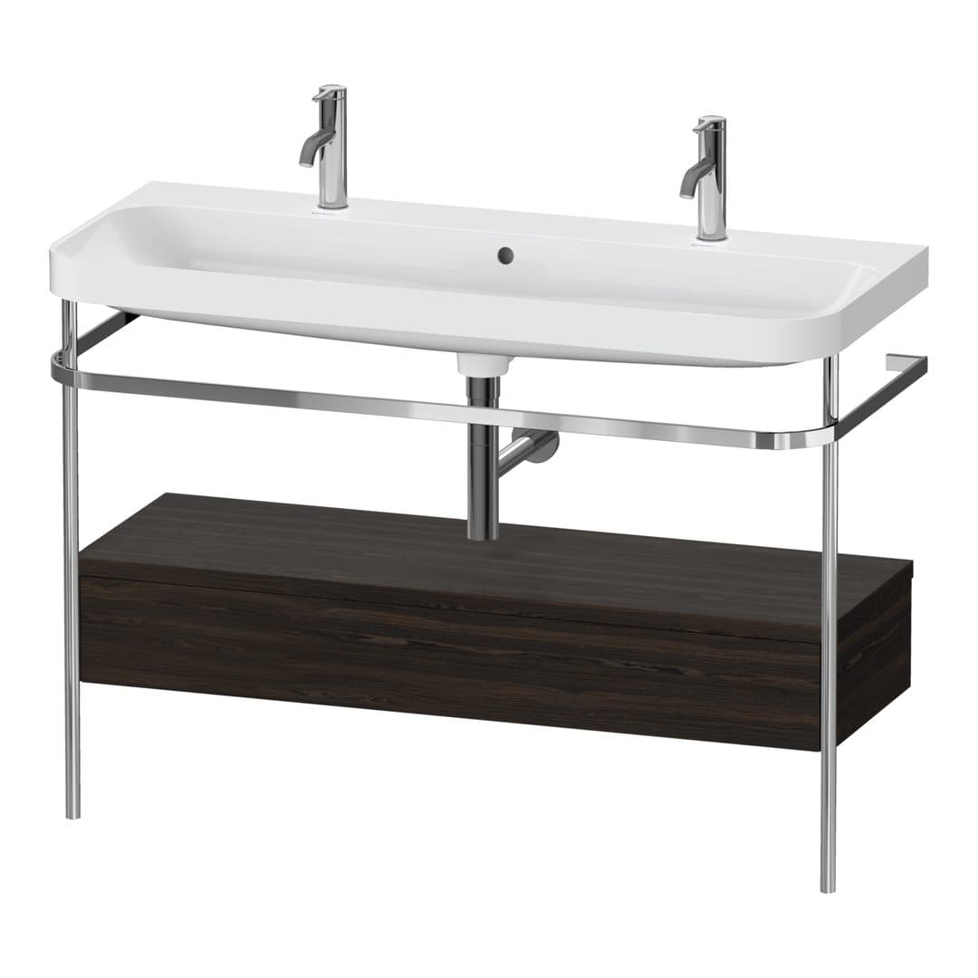 Duravit Happy D.2 – Βάση Νιπτήρα – 1175 mm, με νιπτήρα, με συρτάρι, 1 συρτάρι, νιπτήρας κέντρο, έκδοση O, μοντέλο HP4854 – Brushed walnut Matt, Real wood veneer (HP4854O69690000)