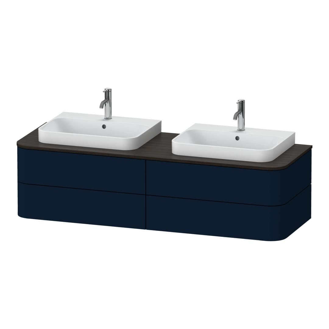 Duravit Happy D.2 – Έπιπλο Νιπτήρα – 1600 mm, για κονσόλα, 4 συρτάρια, μοντέλο HP4964 – Night blue Satin Matt, Lacquer (HP4964B9898)