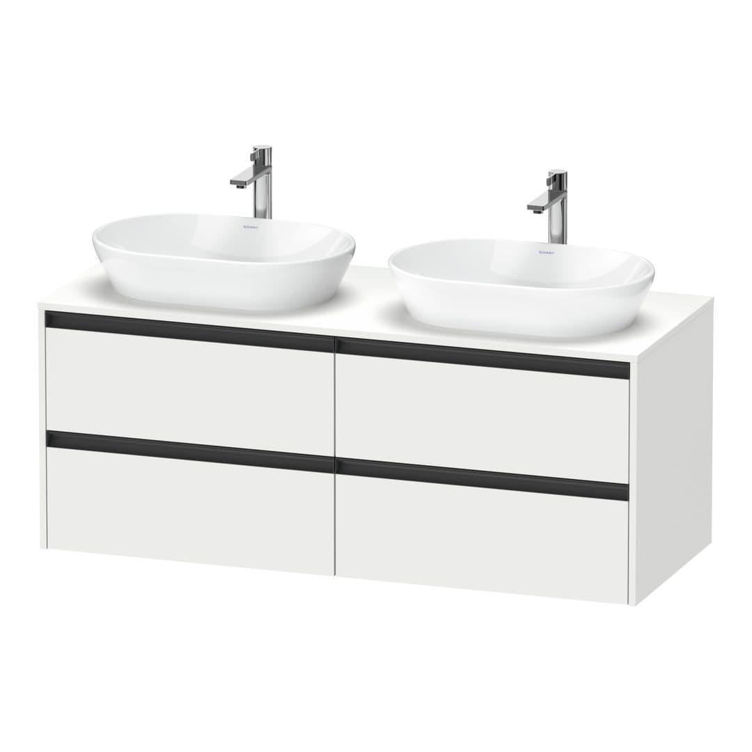 Duravit Ketho.2 – Έπιπλο Νιπτήρα – 1400 mm, για κονσόλα, 4 συρτάρια – White Matt, Decor (K24898B18180000)