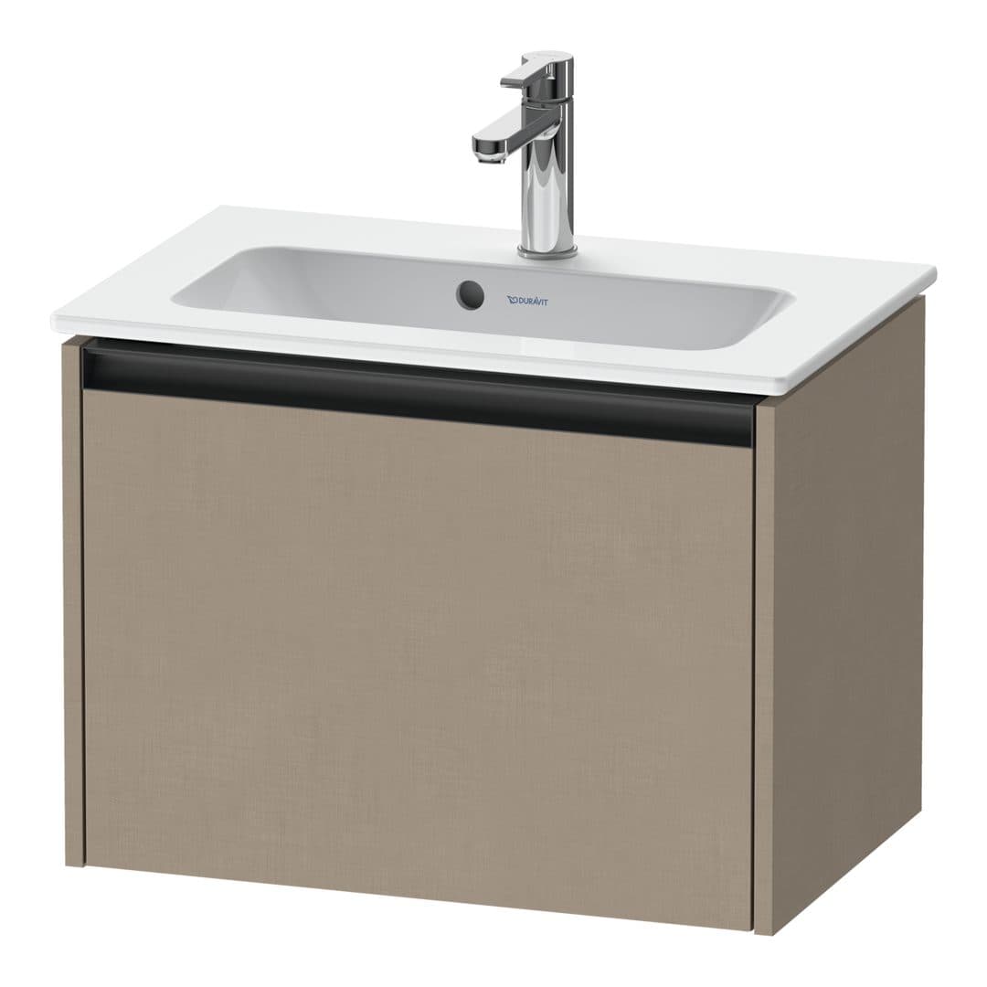 Duravit Ketho.2 – Έπιπλο Νιπτήρα – 610 mm, 1 συρτάρι, νιπτήρας κέντρο, Compact – Linen Matt, Decor (K25055075750000)