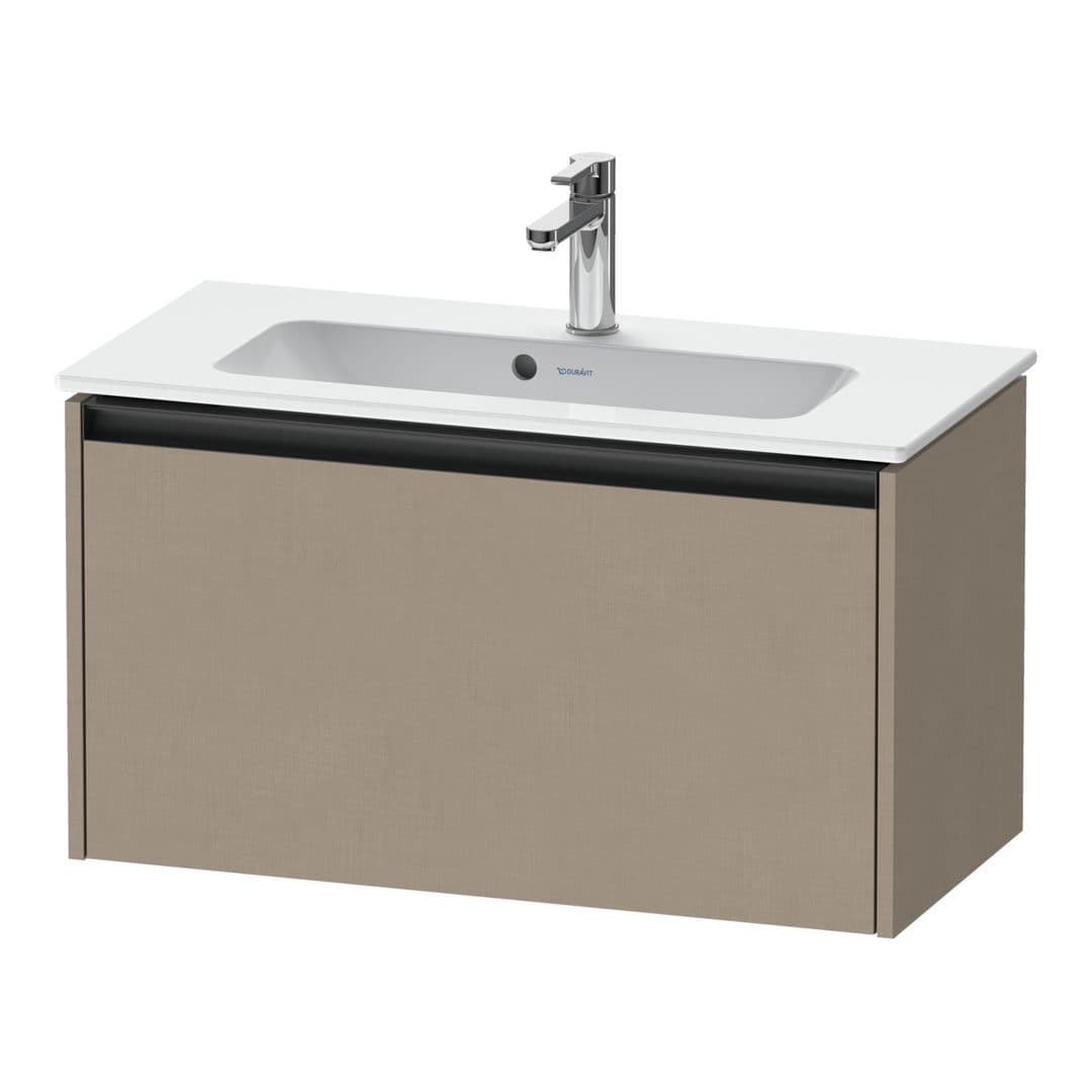 Duravit Ketho.2 – Έπιπλο Νιπτήρα – 810 mm, 1 συρτάρι, νιπτήρας κέντρο, Compact – Linen Matt, Decor (K25056075750000)