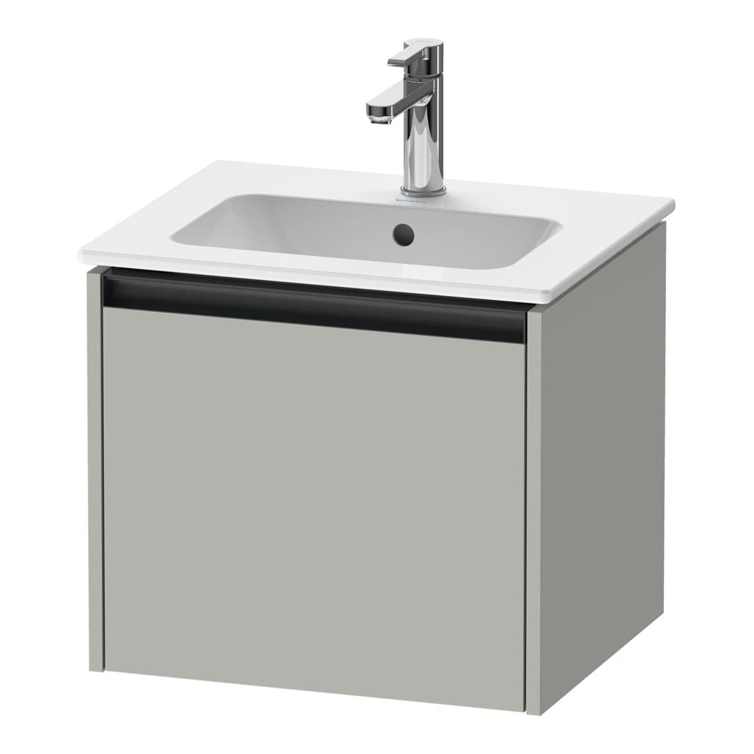 Duravit Ketho.2 – Έπιπλο Νιπτήρα – 510 mm, 1 συρτάρι, νιπτήρας κέντρο – Concrete grey Matt, Decor (K25061007070000)