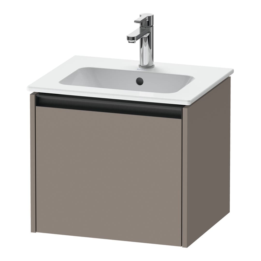 Duravit Ketho.2 – Έπιπλο Νιπτήρα – 510 mm, 1 συρτάρι, νιπτήρας κέντρο – Basalte Matt, Decor (K25061043430000)