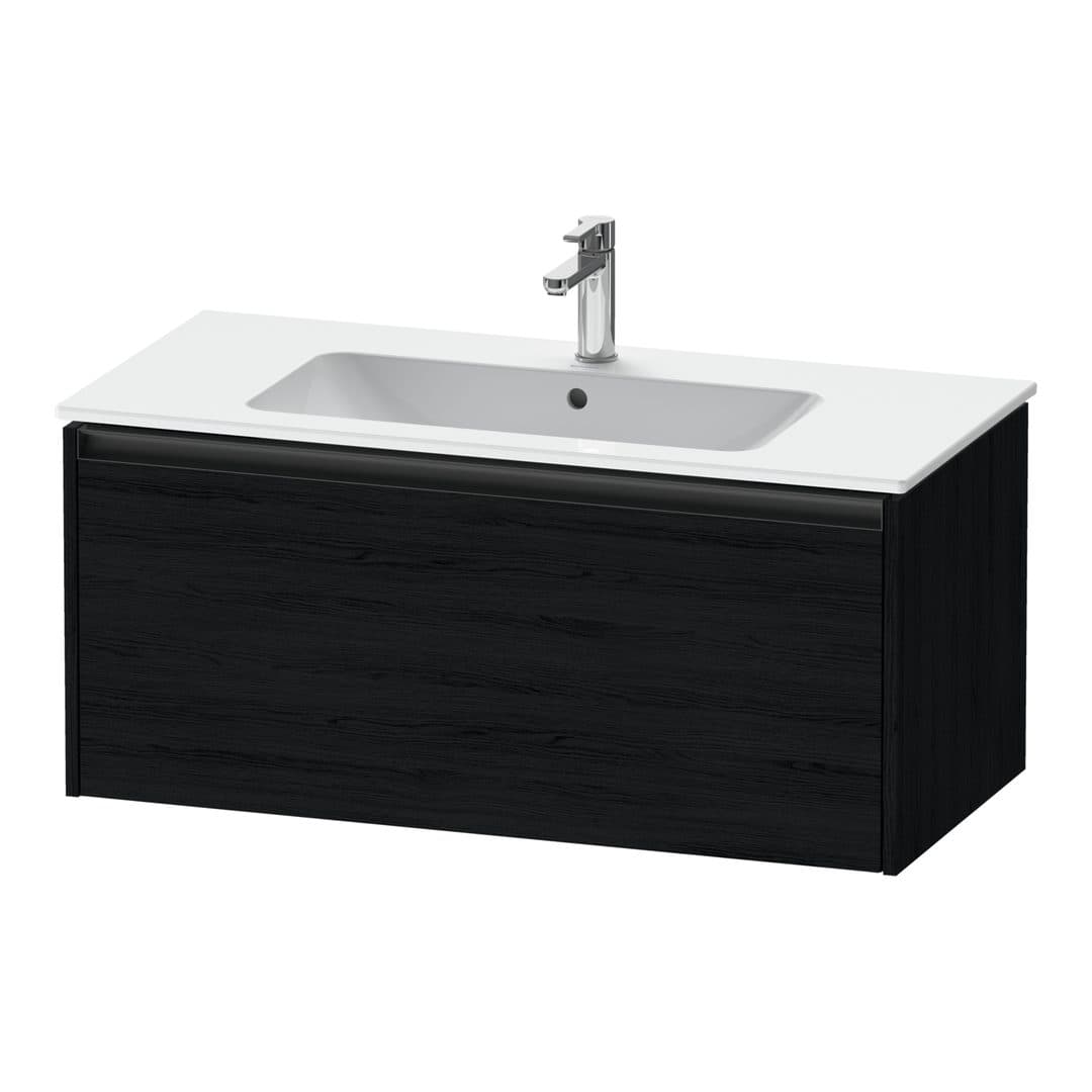 Duravit Ketho.2 – Έπιπλο Νιπτήρα – 1010 mm, 1 συρτάρι, νιπτήρας κέντρο – Black oak Matt, Decor (K25064016160000)