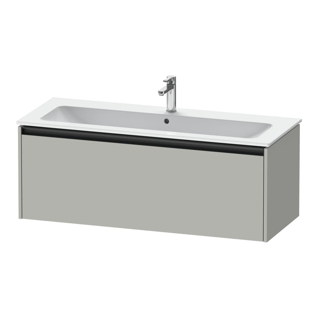 Duravit Ketho.2 – Έπιπλο Νιπτήρα – 1210 mm, 1 συρτάρι, νιπτήρας κέντρο – Concrete grey Matt, Decor (K25065007070000)