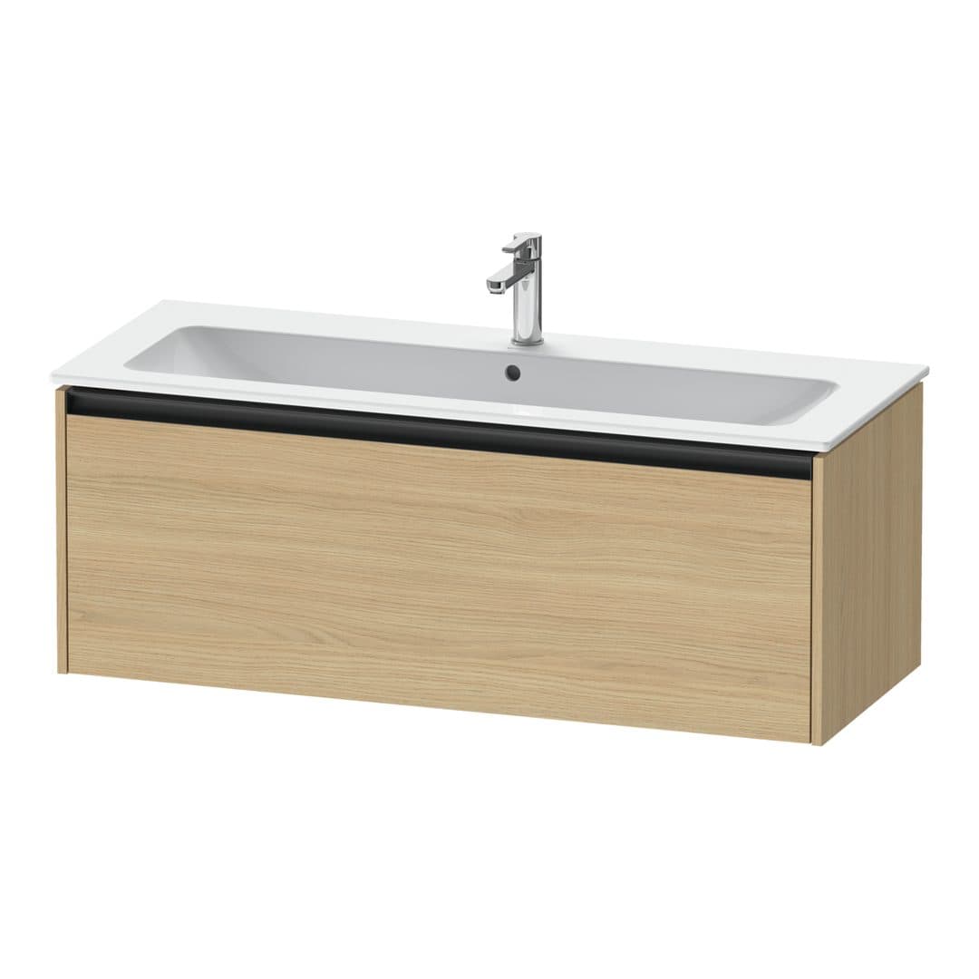 Duravit Ketho.2 – Έπιπλο Νιπτήρα – 1210 mm, 1 συρτάρι, νιπτήρας κέντρο – Natural oak, Decor (K25065030300000)