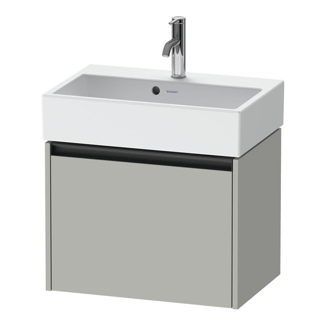 Duravit Ketho.2 – Έπιπλο Νιπτήρα – 584 mm, 1 συρτάρι, νιπτήρας κέντρο, Compact – Concrete grey Matt, Decor (K25073007070000)