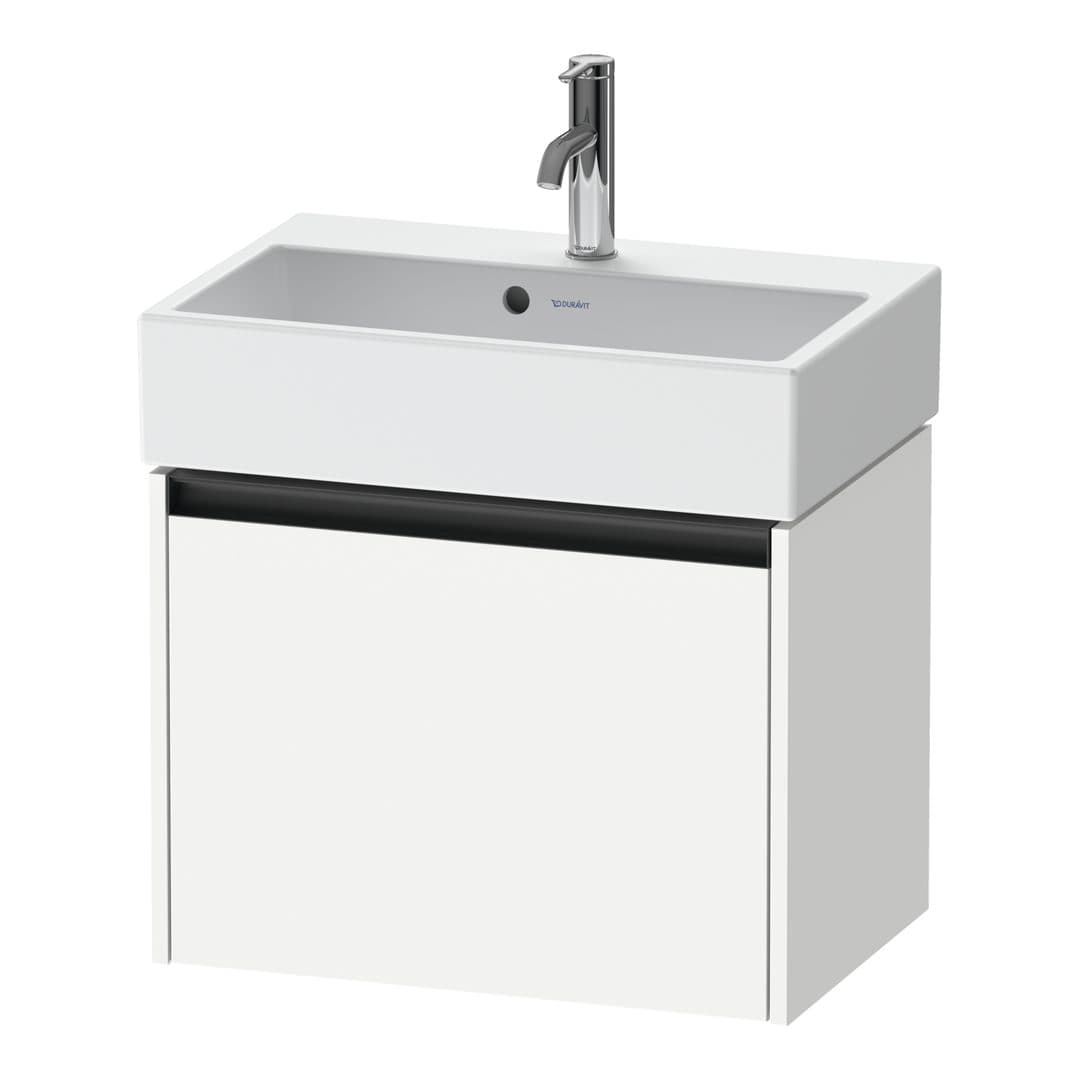 Duravit Ketho.2 – Έπιπλο Νιπτήρα – 584 mm, 1 συρτάρι, νιπτήρας κέντρο, Compact – White Matt, Decor (K25073018180000)