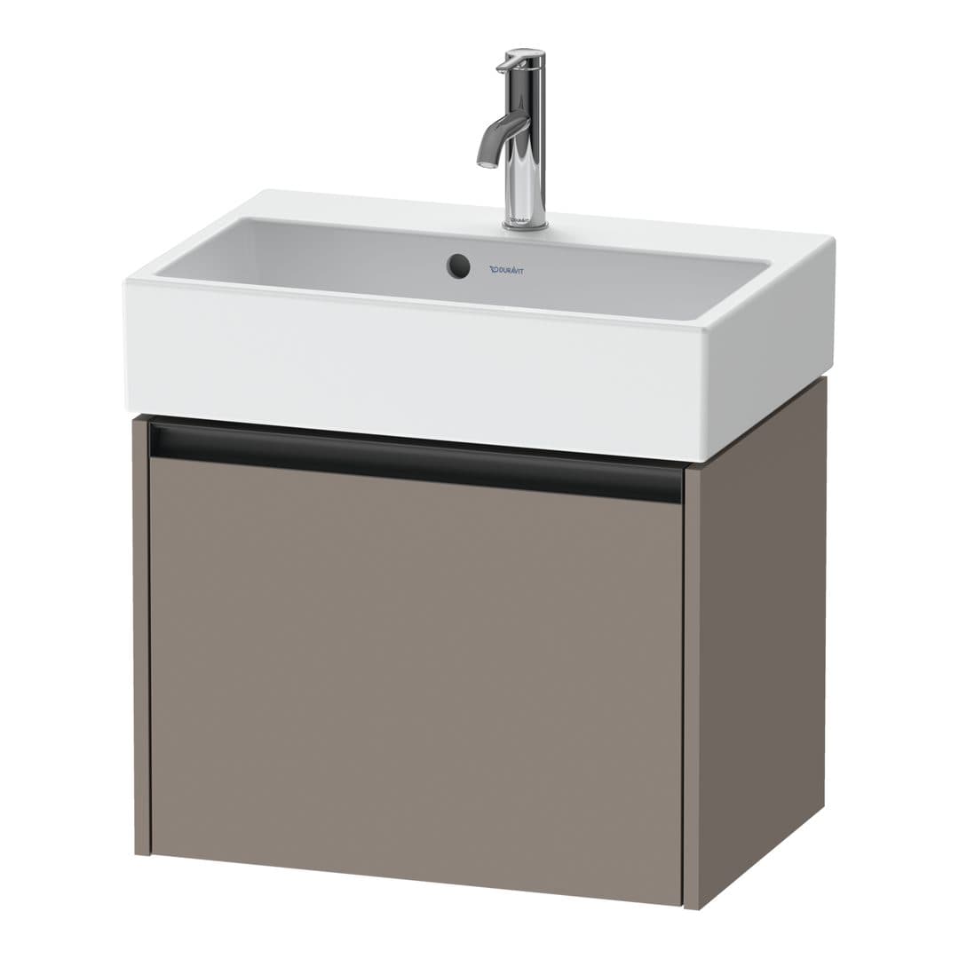 Duravit Ketho.2 – Έπιπλο Νιπτήρα – 584 mm, 1 συρτάρι, νιπτήρας κέντρο, Compact – Basalte Matt, Decor (K25073043430000)
